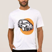 T-shirt Flower Power Car Cute Hippie Style (Devant)