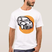 T-shirt Flower Power Car Cute Hippie Style (Devant)