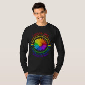 T-shirt Flower Rainbow Human Black Lives Rights Science LG (Devant entier)