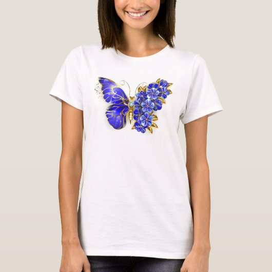 T-shirt Flower Sapphire Butterfly (Devant)