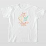 T-shirt Flower Seashell Beach Mariage<br><div class="desc">Flower girl design a un motif de coquillage,  fait partie de la collection de mariage de plage et est disponible dans plus de styles.</div>