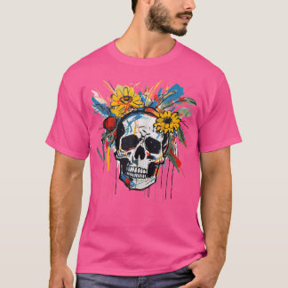 T-shirt Flower SkPunk Contemporary Pop Art Graffiti Fl