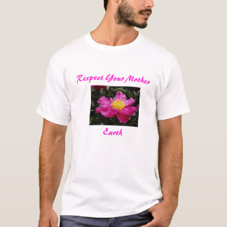 T-shirt Flowers002, la terre, respectent votre mère