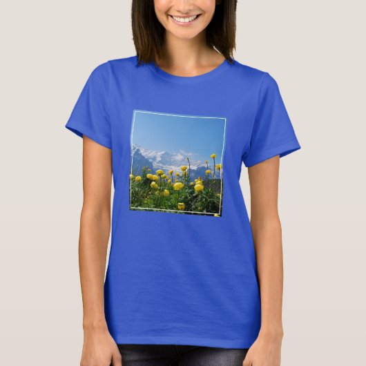 T-shirt Flowers | Eiger Monch Swiss Alps (Devant)