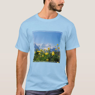 T-shirt Flowers (homonymie) Eiger Monch Swiss Alps