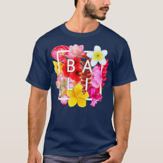 T-shirt Flowers of Bali Word Art Bali Indonesia