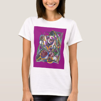 T-shirt Flowers, on a purple background