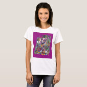 T-shirt Flowers, on a purple background (Devant entier)
