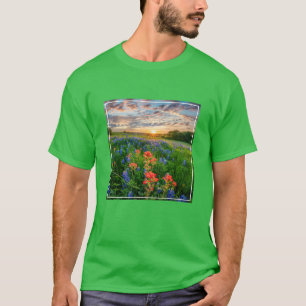 T-shirt Flowers Texas Bluebonnets & Indian Paintbrush