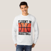 T-shirt Fluent Dans Le Basket-Ball Drôle (Devant entier)