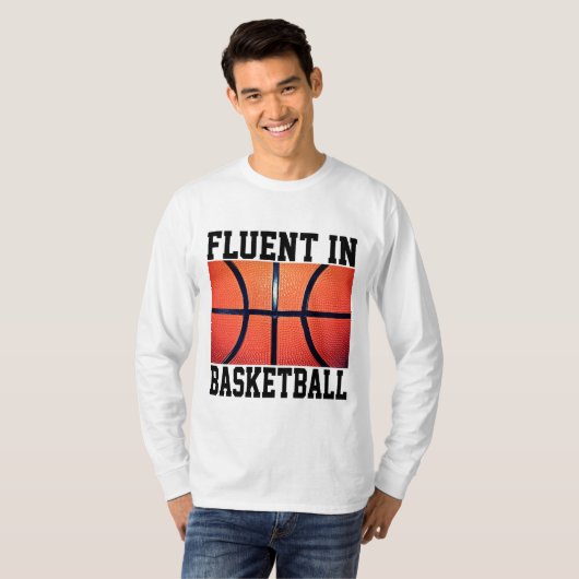 T-shirt Fluent Dans Le Basket-Ball Drôle (Devant entier)