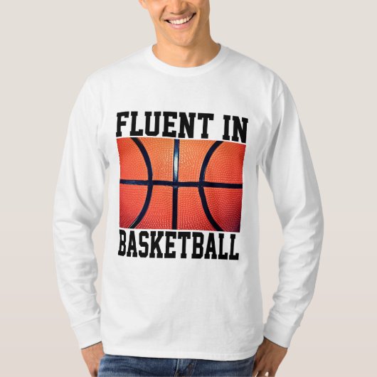 T-shirt Fluent Dans Le Basket-Ball Drôle (Devant)