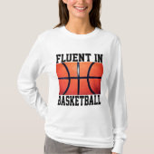 T-shirt Fluent Dans Le Basket-Ball Drôle (Devant)