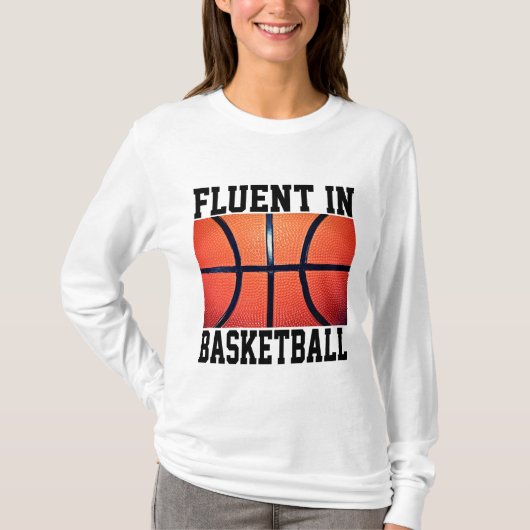 T-shirt Fluent Dans Le Basket-Ball Drôle (Devant)