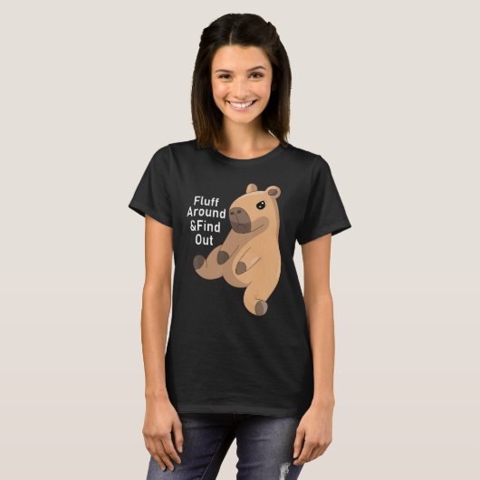 T-shirt Fluff autour et découvrez Capybara Capy Mean (Devant entier)