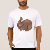 T-shirt Fluffy Brown Bunny Rabbit Adorable Animal (Devant)