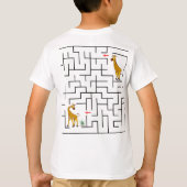 T-shirt fluffy white kittens, and hopping bunnies interact (Dos)