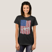 T-shirt Flugelhorn USA Flag Flugelhorn Player (Devant entier)
