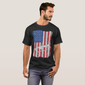 T-shirt Flugelhorn USA Flag Flugelhorn Player (Devant entier)