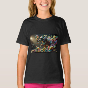 T-shirt "Fluid Majesty : l'éléphant enchanté"