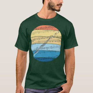 T-shirt Fluidité Musique Notation Flutist Summer Festival