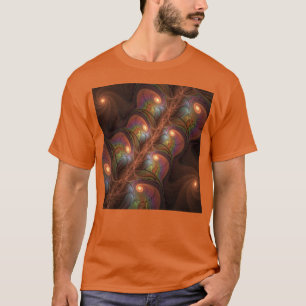 T-shirt Fluorescent coloré Abstrait Trippy Brown Fractal