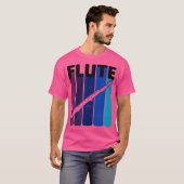 T-shirt Flûte de conception rétro vintage (Devant entier)
