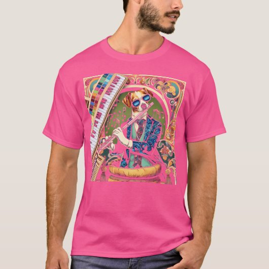 T-shirt Flûte de jeu de chien (Devant)