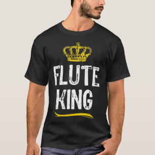 T-shirt Flute King Hommes Joueur Cool Flutist