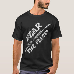 T-shirt Flute Musique Gif Crainte Flutes Marching Band Tee