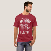 T-shirt Flûte Sentez La Musique (Devant entier)