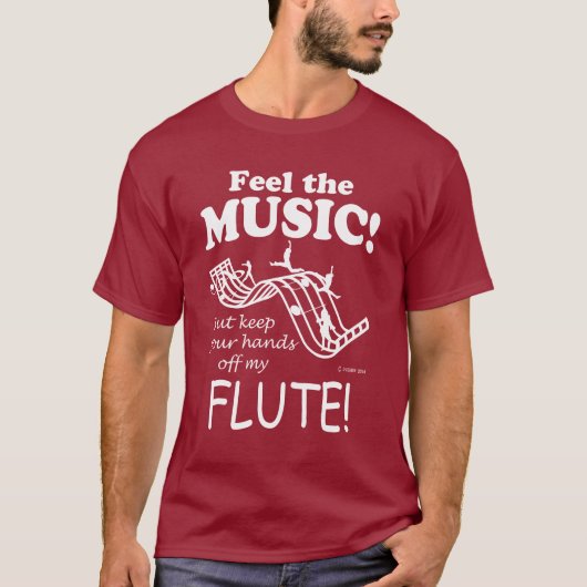 T-shirt Flûte Sentez La Musique (Devant)