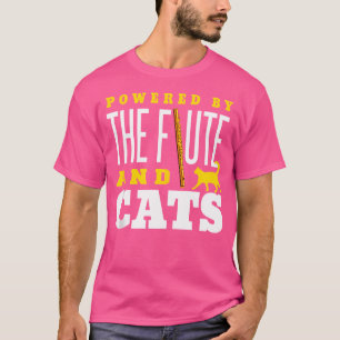 T-shirt Flute Shirt Drôle Amoureux des chats Instrument Fl