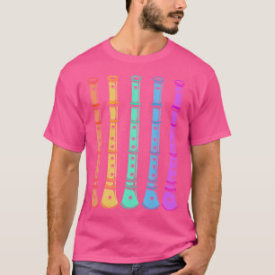 T-shirt Flûtes colorées Liquide Instruments de musique Liq