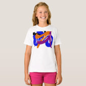 T-shirt Flux Abstrait dynamique (Devant entier)