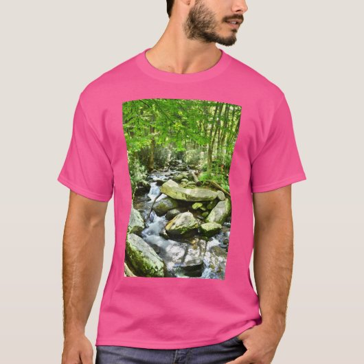 T-shirt Flux de fourche torride Great Smoky Mountains Vert (Devant)