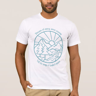 T-shirt Flux de Mercy Paysage bleu