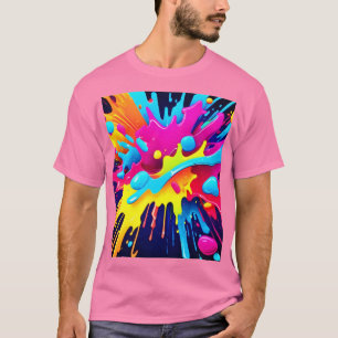 T-shirt Flux de peinture fluorescents dynamiques