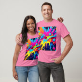 T-shirt Flux de peinture fluorescents dynamiques (Unisexe)