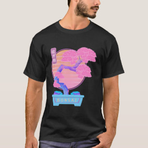 T-shirt Flux de style Vaporwave esthétique Bonsai Tree