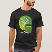T-shirt Flux de thé vert - Arbre de vie Lune (Devant)