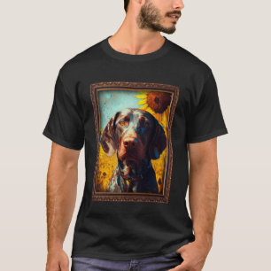 T-shirt Flux de tournesol de peinture pointeur à cheveux c