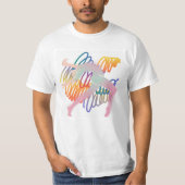 T-shirt Flux dynamique : Figure Abstraite en mouvement (Devant)