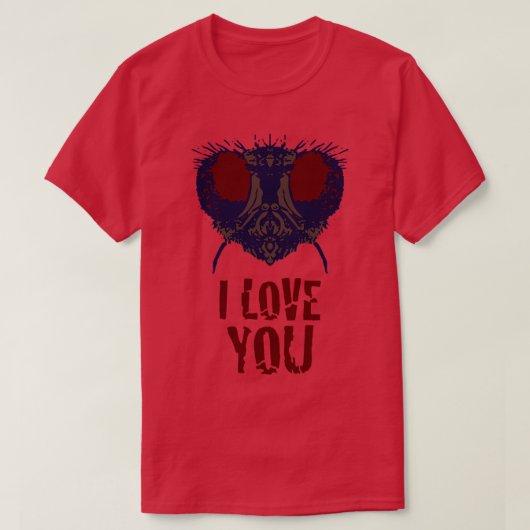T-shirt Fly Face dit que je t'aime (Design devant)