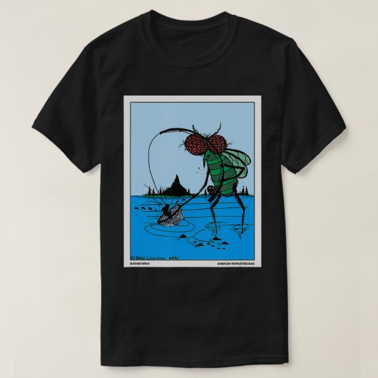 T-shirt Fly Fishing Funny Fisherman Novelty Gift  (Design devant)