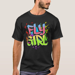 T-shirt Fly Girl 80s 90s Vieux Hip hop de l'école filles