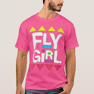 T-shirt Fly Girl 80S Hip hop Chemise Pour Femme 90S Old Sc