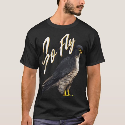 T-shirt Fly Peregrine Falcon Birding pour les ornithologue (Devant)