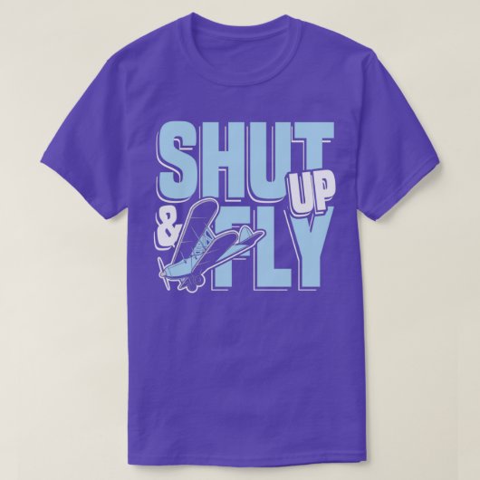 T-shirt Fly Plane Funny Dire pour le pilote et copilot (Design devant)