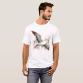 T-shirt Flying Albatross Watercolor Art (Devant entier)